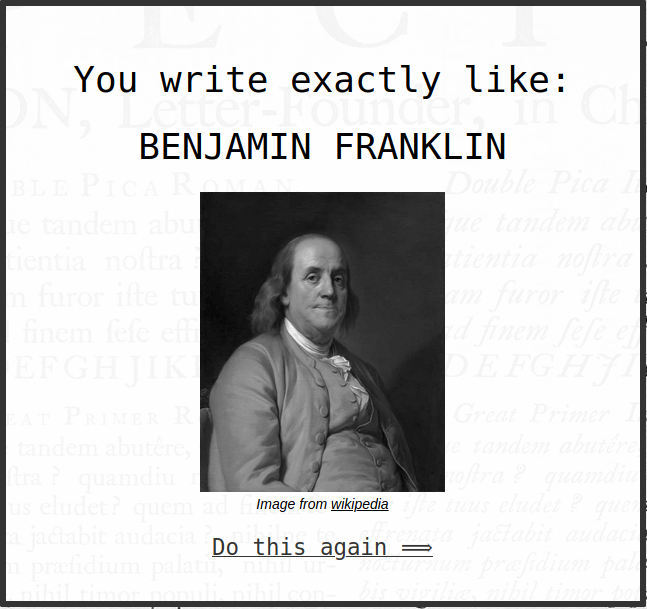 "ad jdjkl n w[p;orjklnmf nlk;n m jn;lki nfjkdnfddddd laa PHHHHHHHHHHHHHH OWNDPNSP" -Benjamin Franklin
